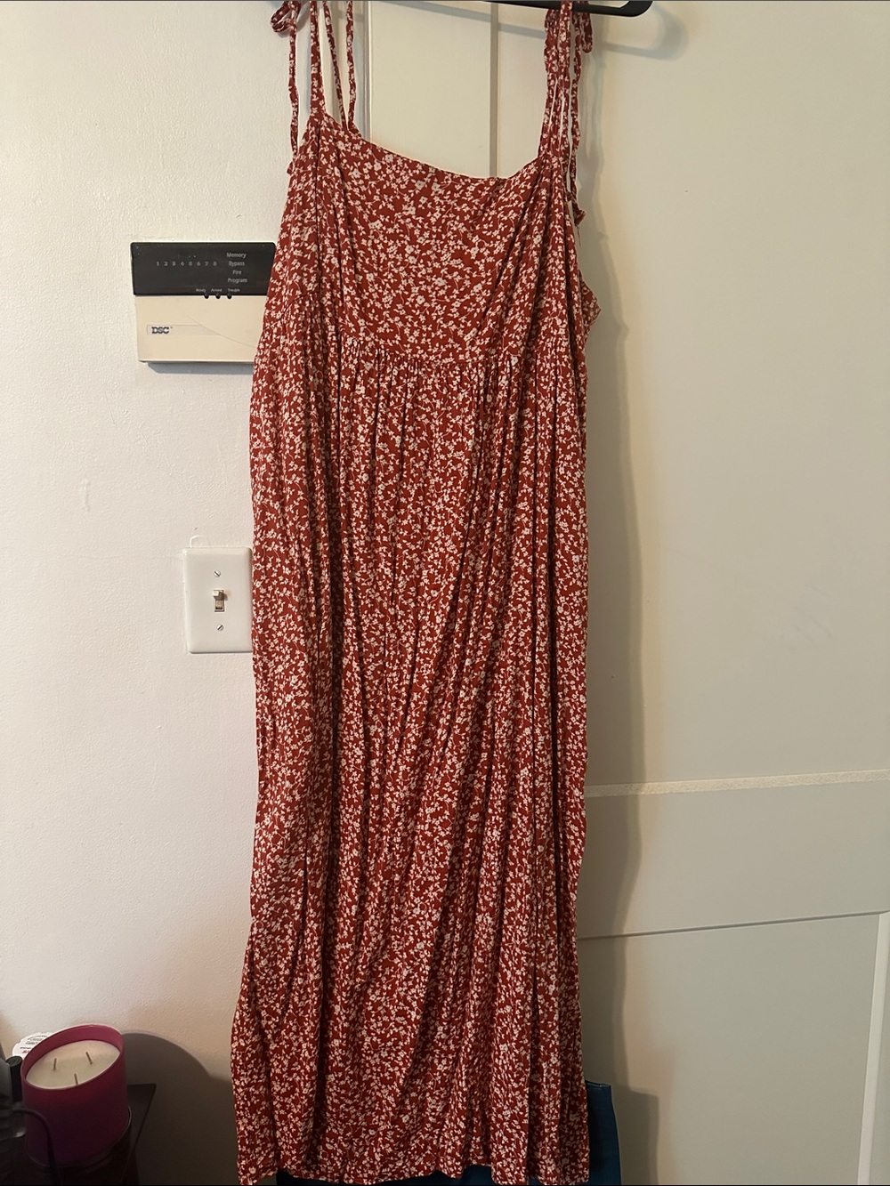 Old Navy Rust Red Floral Maxi Dress